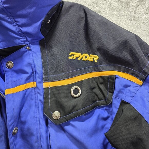 VINTAGE Spyder Jacket Mens Large Ski Insulated Thinsulate Colorblock 90s - Picture 6 of 12